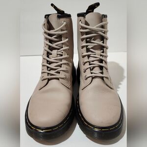 Dr. Martens Zavala Light Beige Combat Boots Women's 6 Men's 5